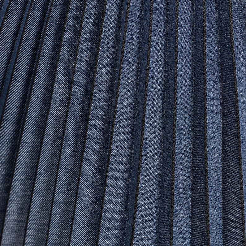 G-Star RAW® 30 Years Plisse Skirt Medium blue fabric shot