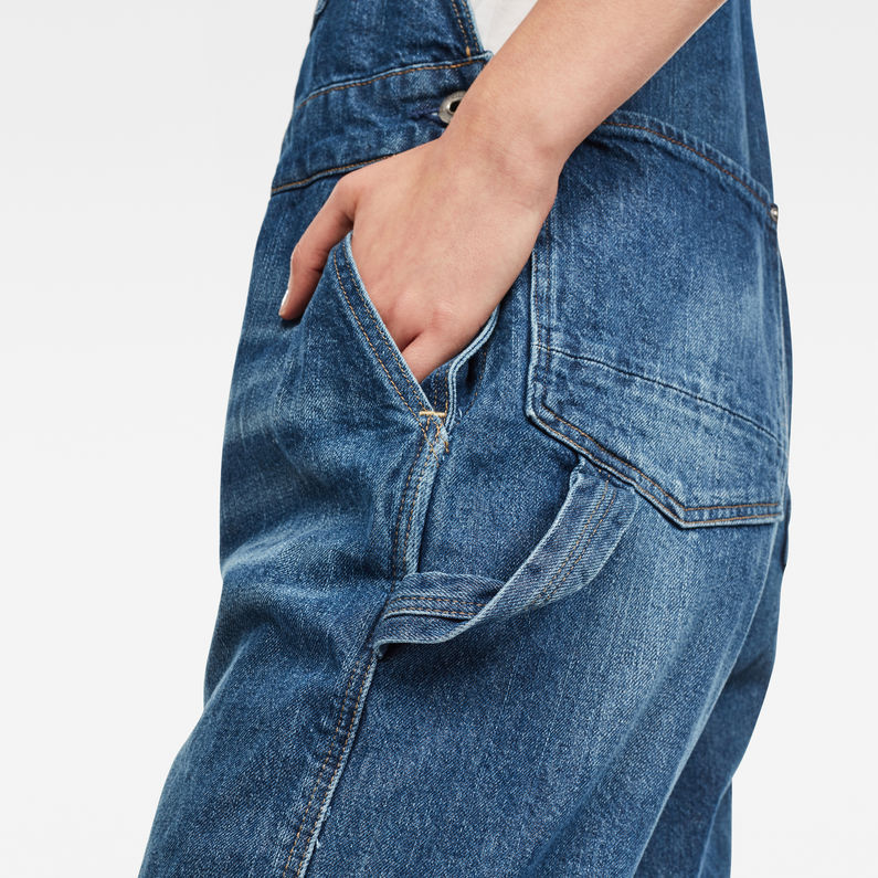 G-Star RAW® Combi-pantalon Faeroes Overall Boyfriend Bleu moyen detail shot