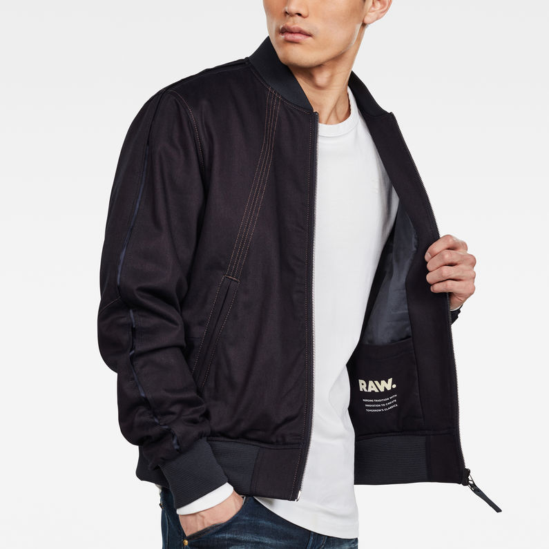 G-Star RAW® Bomber GSRR Pati Bleu foncé detail shot