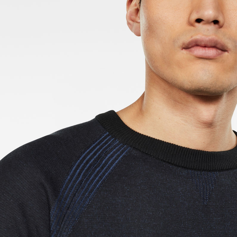 G-Star RAW® Core Straight Knitted Sweater Black detail shot