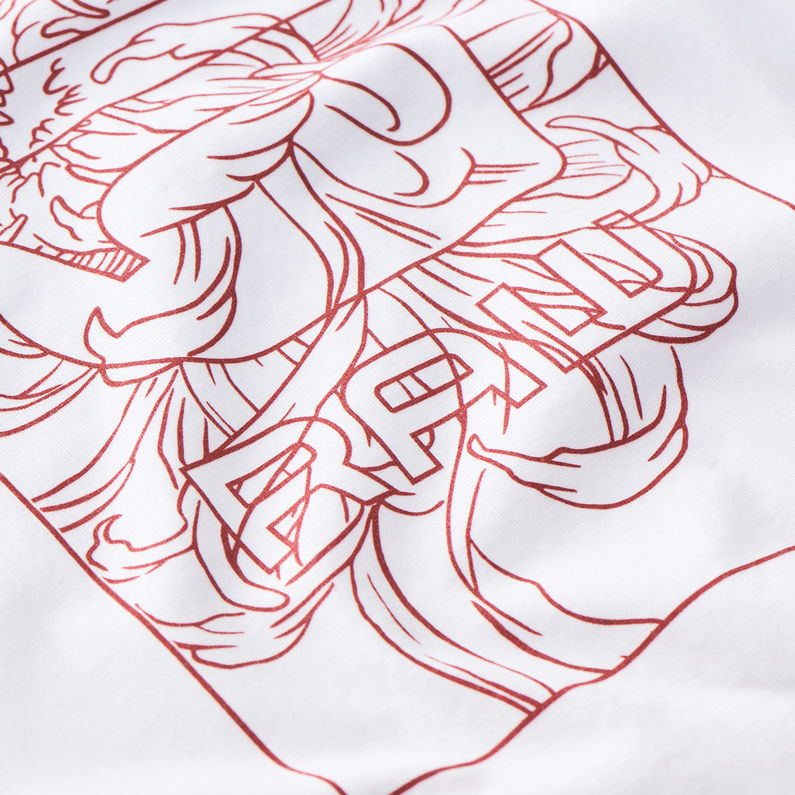 G-Star RAW® Camiseta Blanco detail shot