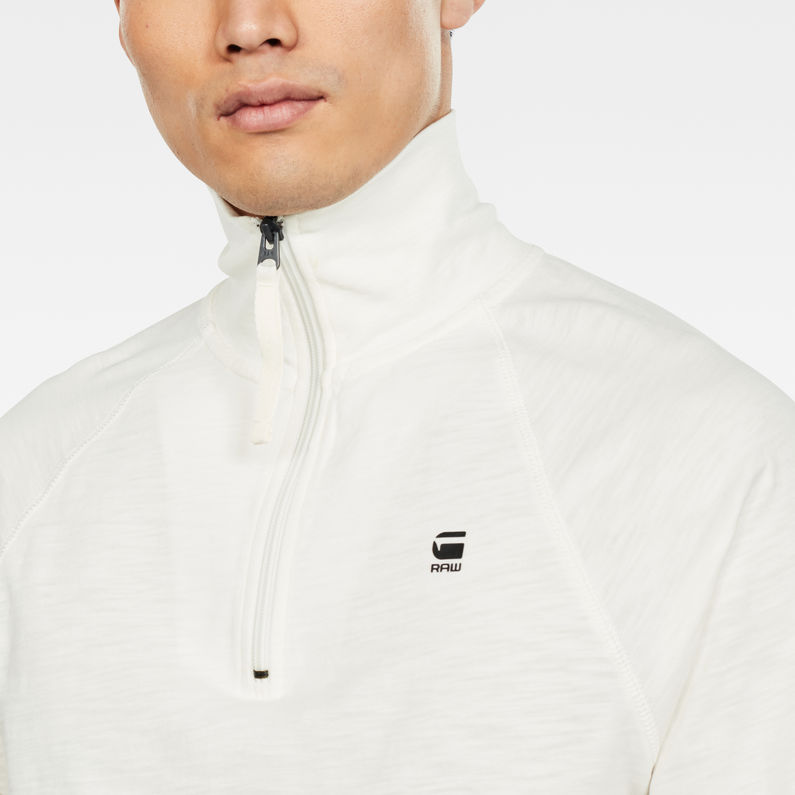 G-Star RAW® T-shirt Jirgi Half Zip Beige detail shot