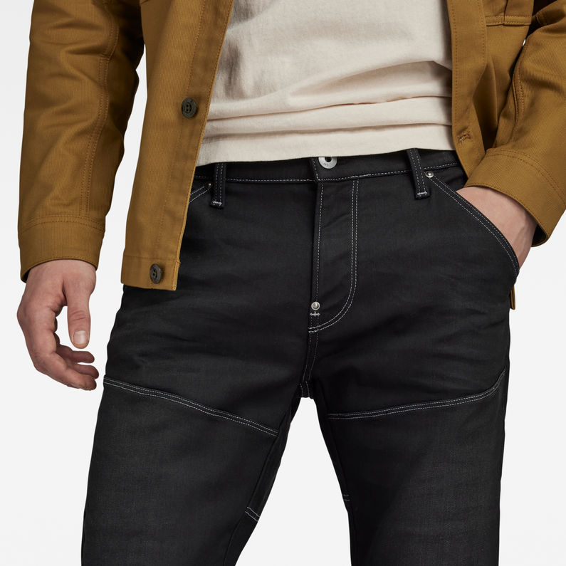 G-Star RAW® Jean 5620 3D Zip Knee Skinny Bleu foncé detail shot buckle