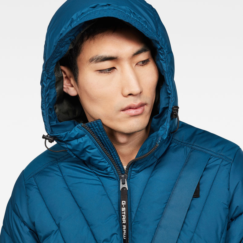 G-Star RAW® Motac Zip puffer Jacket Bleu moyen detail shot