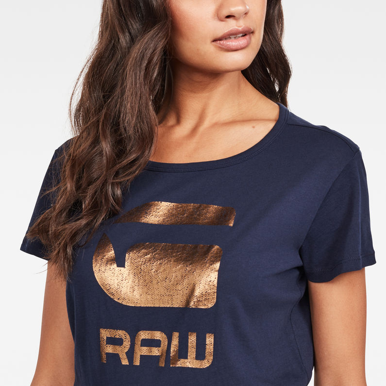 G-Star RAW® Graphic 21 Top Dark blue detail shot