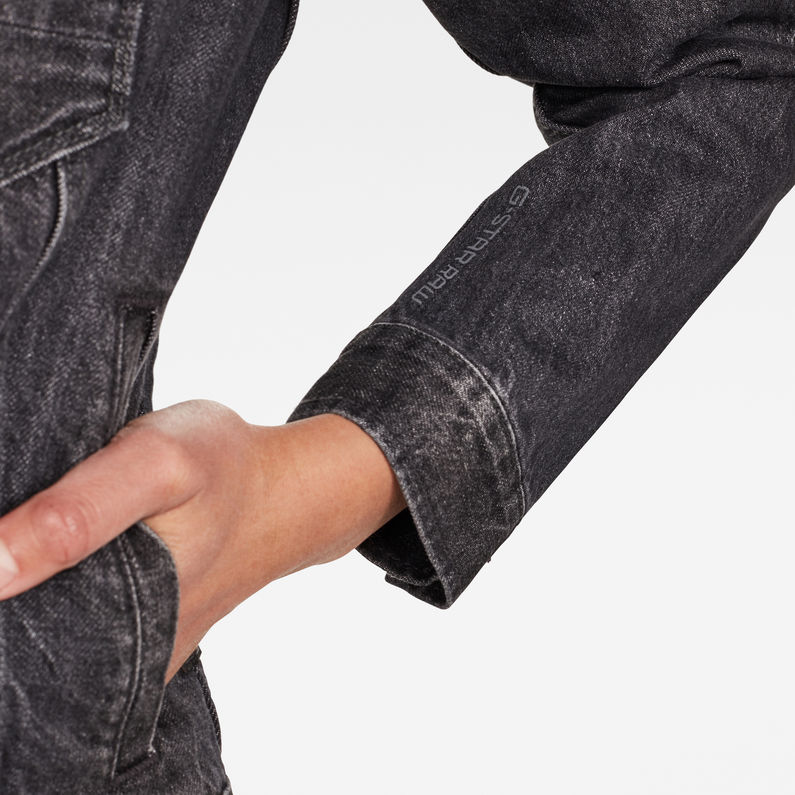 G-STAR® Arc Slim Denim Jacket Black detail shot