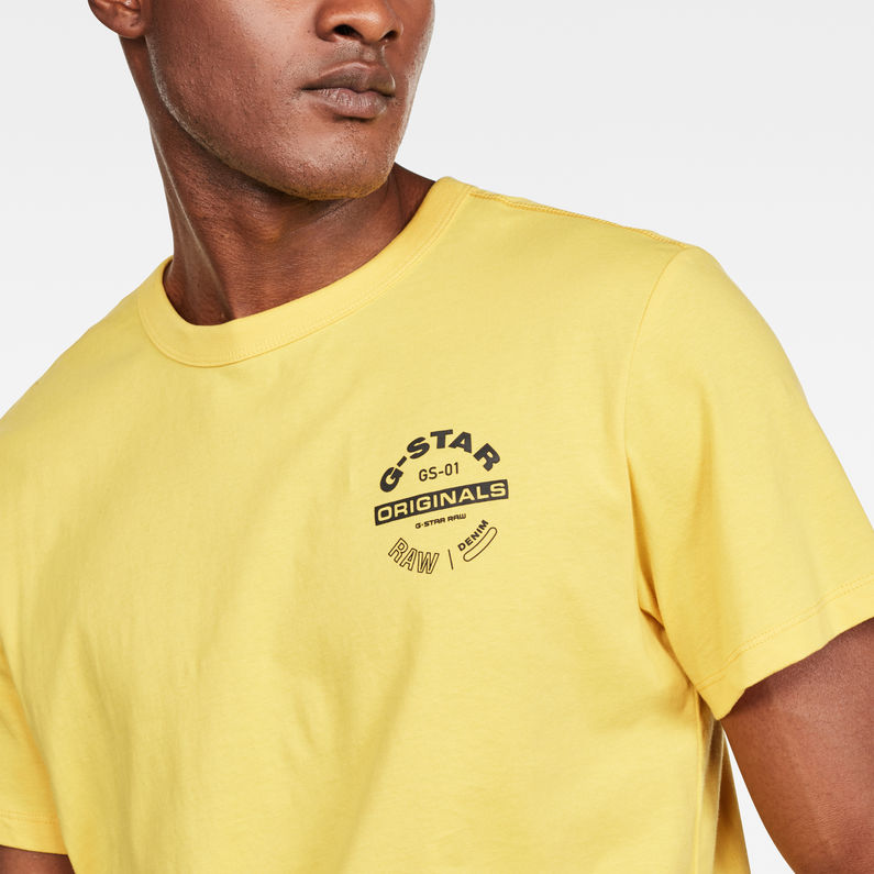g star raw t shirts yellow