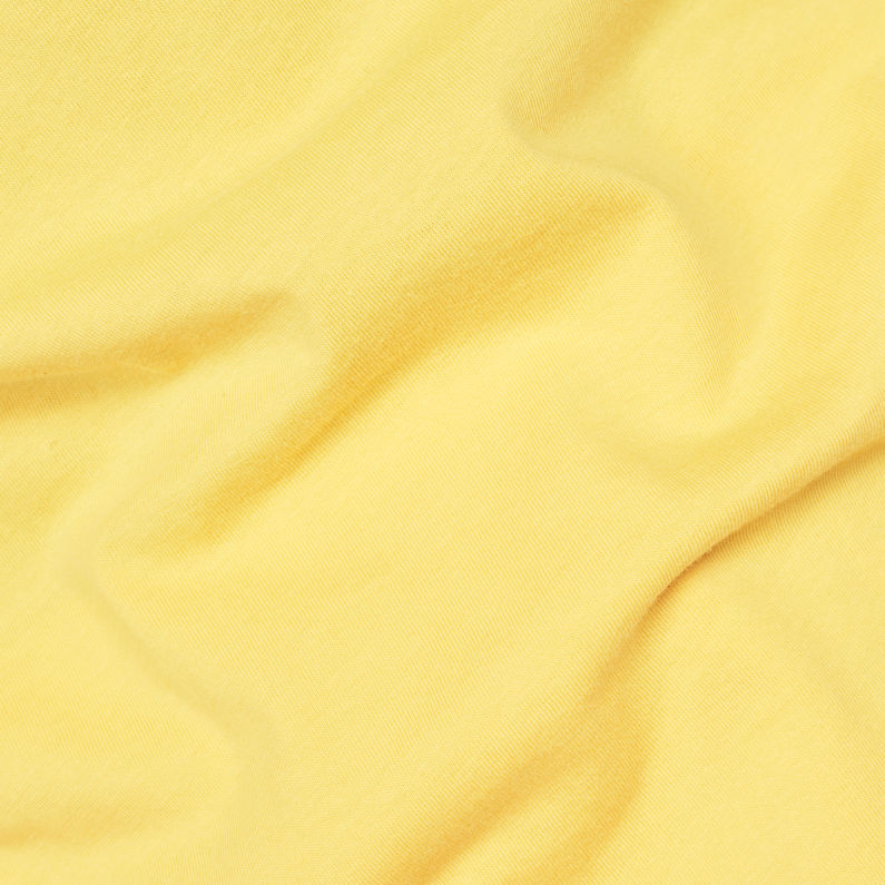 G-Star RAW® T-shirt Originals Logo GR Jaune fabric shot