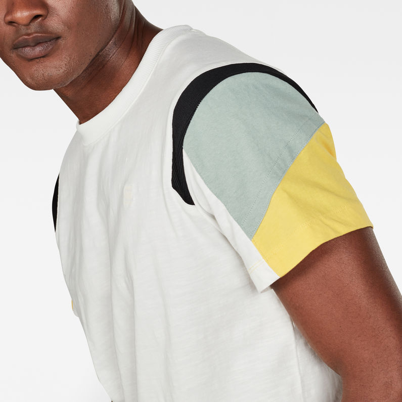 G-Star RAW® T-shirt Motac Fabric Mix Beige detail shot