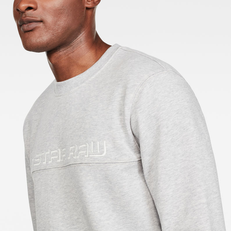 G-Star RAW® Embro Paneled GR Sweater Grey detail shot