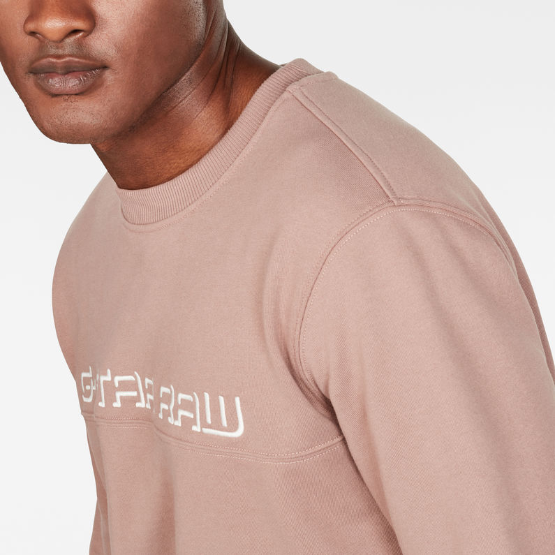 G-Star RAW® Embro Paneled GR Sweater Brown detail shot