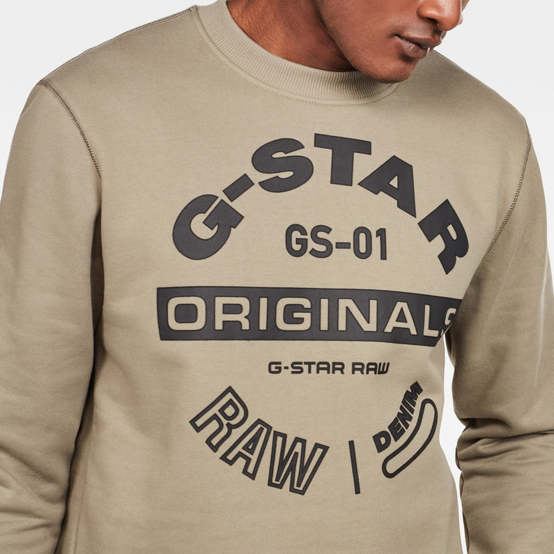 G-Star RAW® Originals Logo GR Sweater Green detail shot