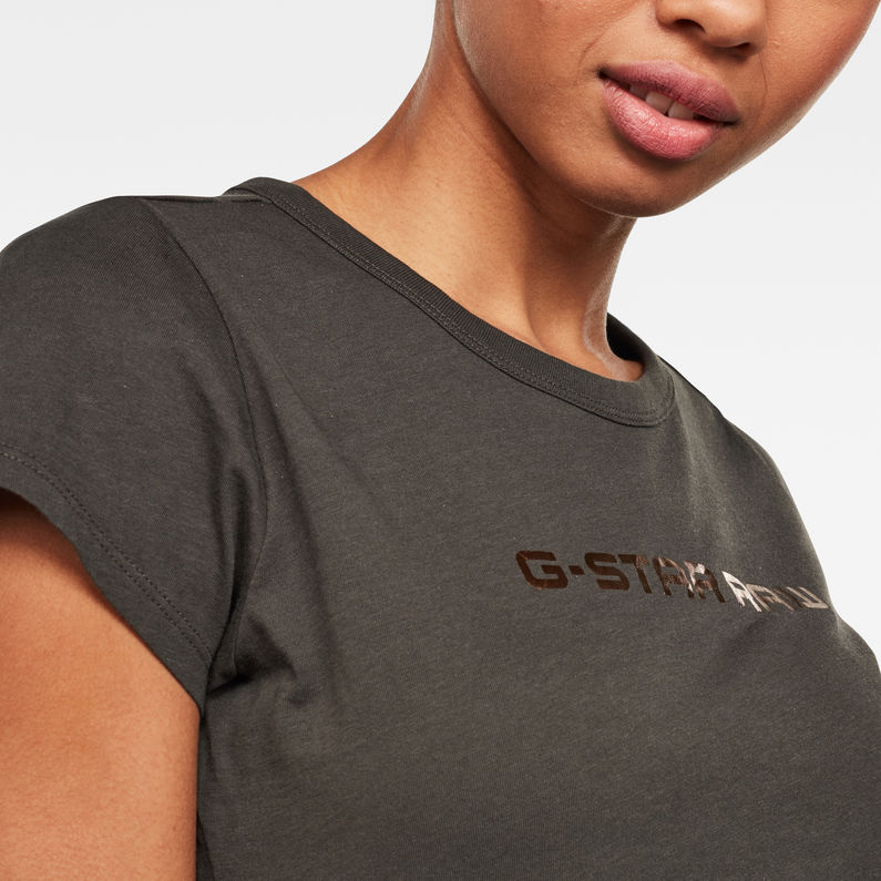 G-Star RAW® Top Eyben Graw Foil GR Slim Gris detail shot