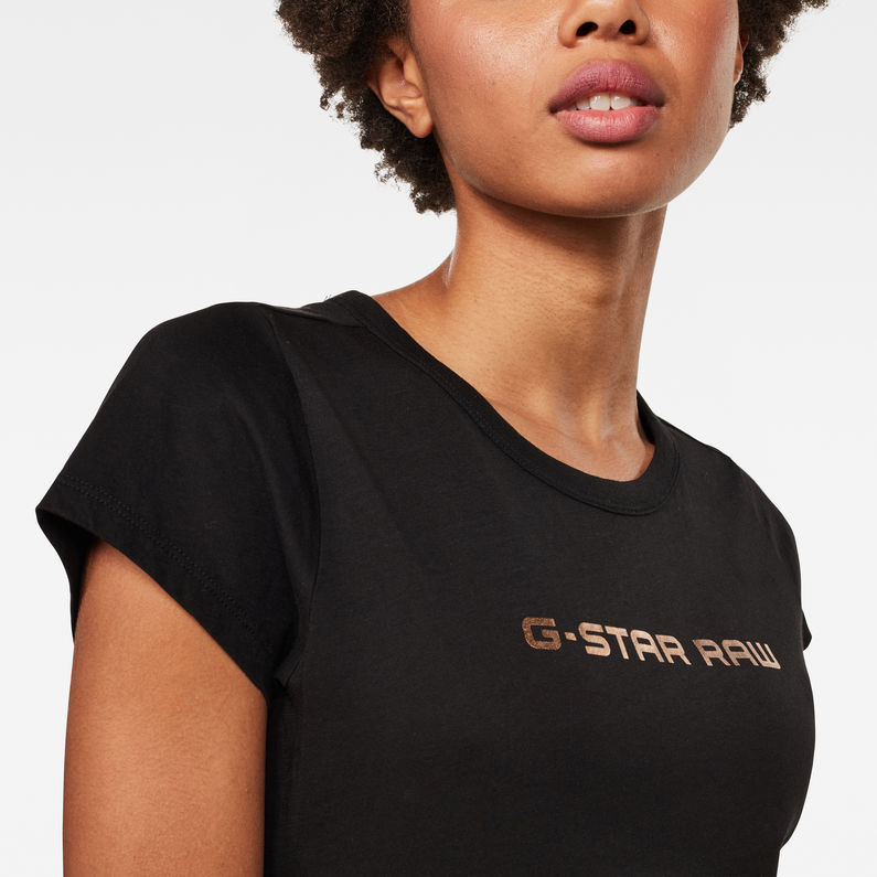 G-Star RAW® Eyben Graw Foil GR Slim Top Black detail shot
