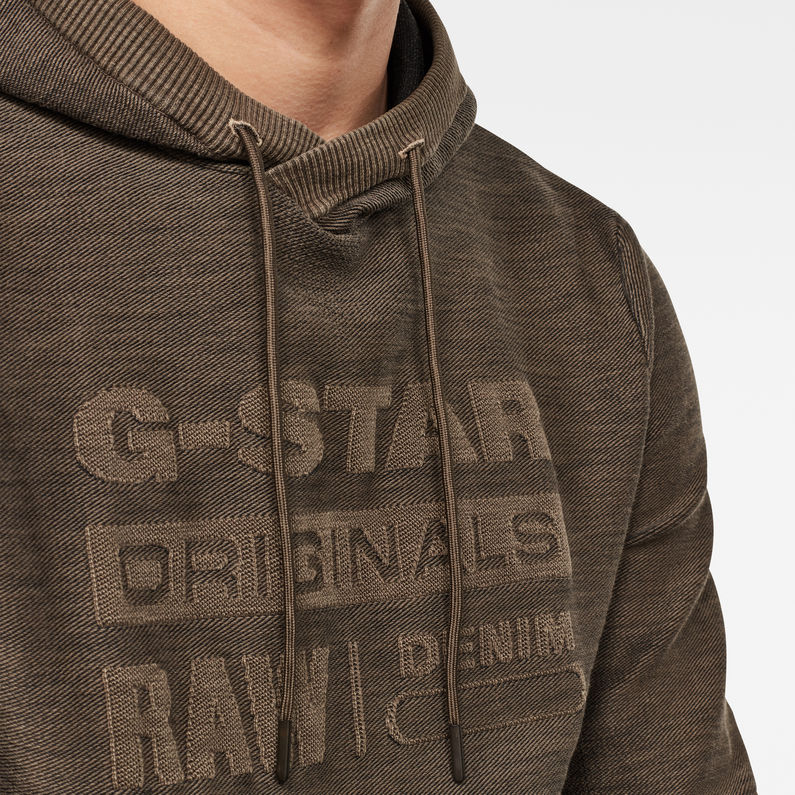 G-Star RAW® Pull en maille Premium Core Gris detail shot