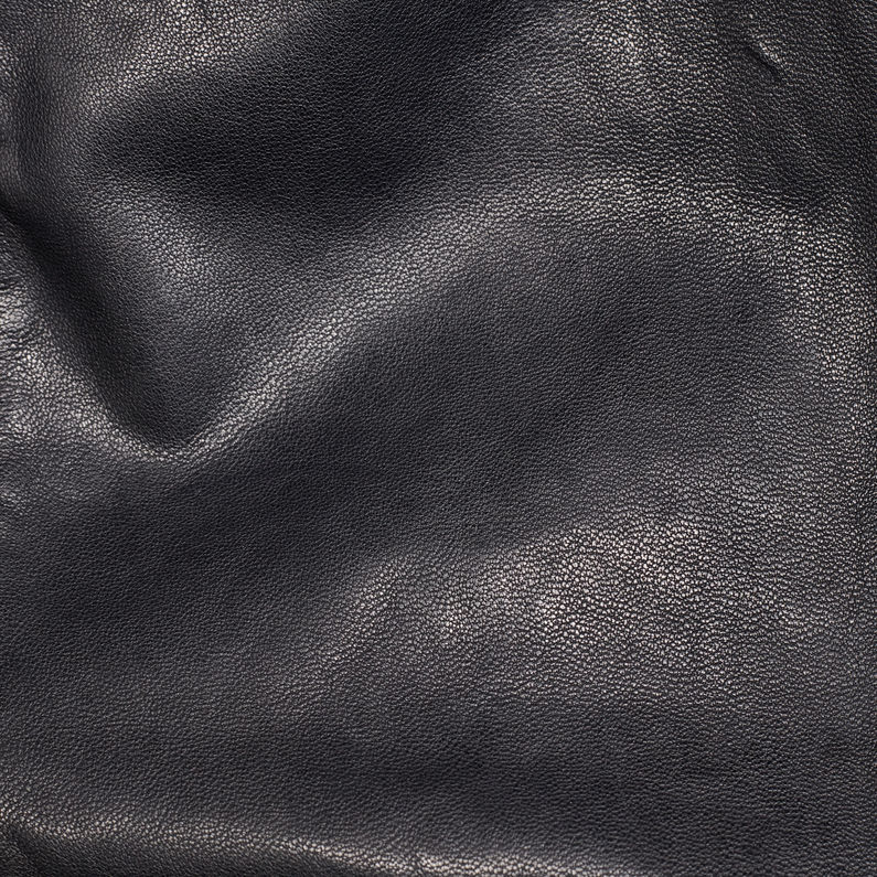 G-STAR® Biker Lederjacke Dunkelblau fabric shot