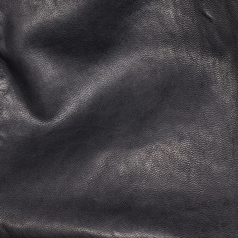 G-Star RAW® Biker Leather Jacket Dark blue fabric shot