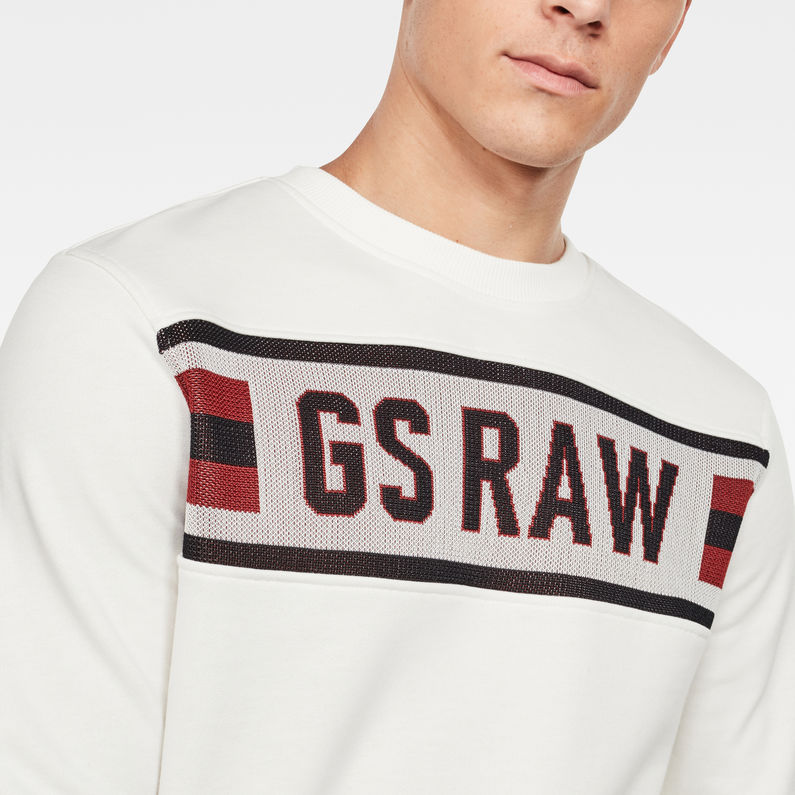 G-STAR® Gsraw Jacquard Pullover Beige detail shot