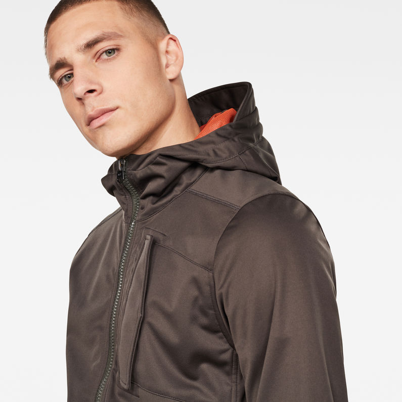 G-Star RAW® Scutar Softshell Jacket Brown detail shot