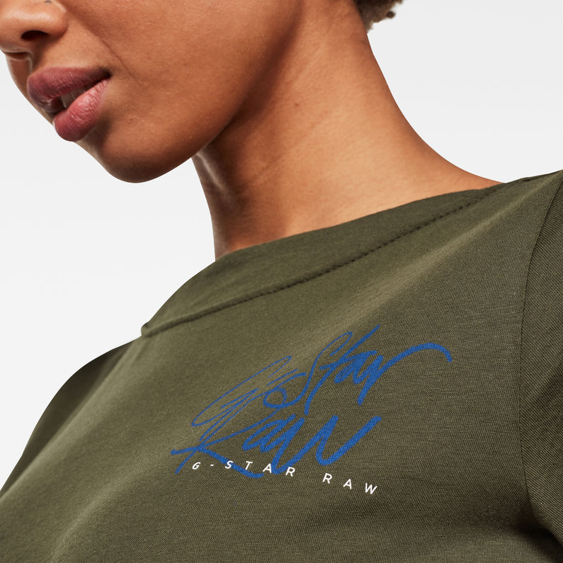 G-Star RAW® Mysid Optic Slim GR Calli Top Green detail shot