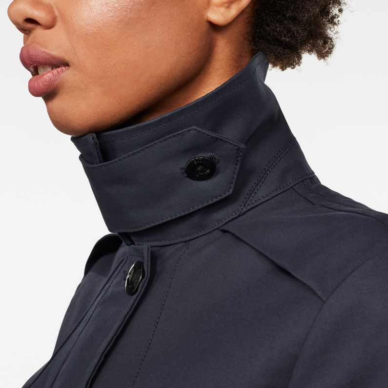 G-Star RAW® Minor Trenchcoat Donkerblauw detail shot