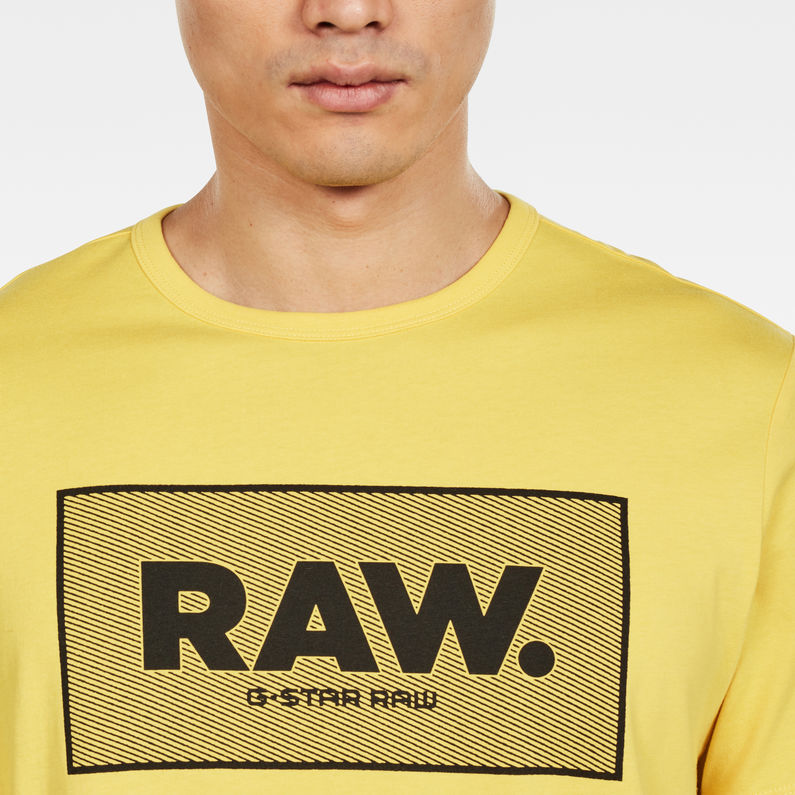 G-Star RAW® T-shirt Boxed GR Jaune detail shot