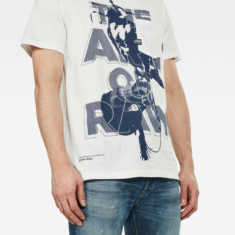 G-STAR® Camiseta Bird Pocket GR Beige