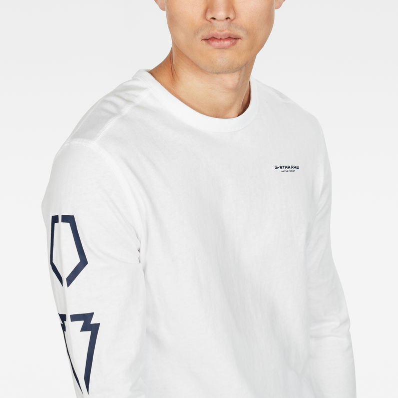 G-Star RAW® T-shirt Shields GR Blanc detail shot