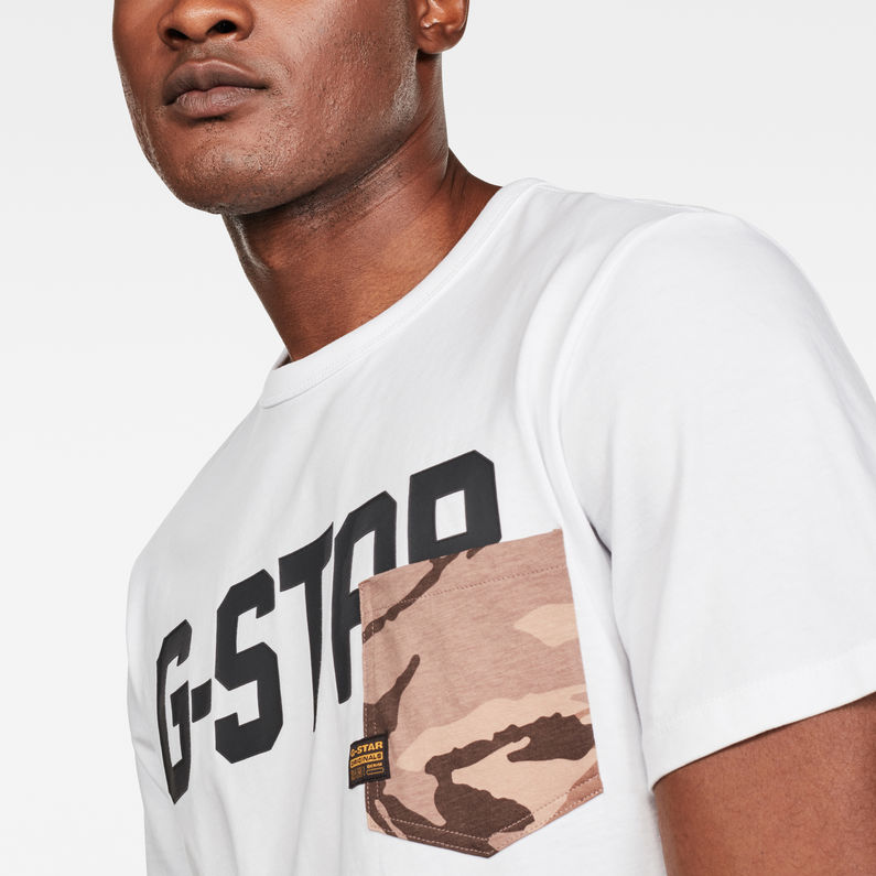 G-Star RAW® Gsraw Allover Pocket T-Shirt Weiß