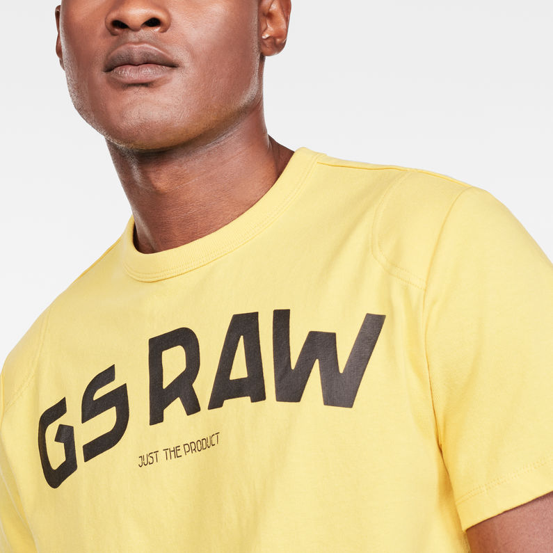 G-Star RAW® T-shirt Gsraw GR Jaune detail shot