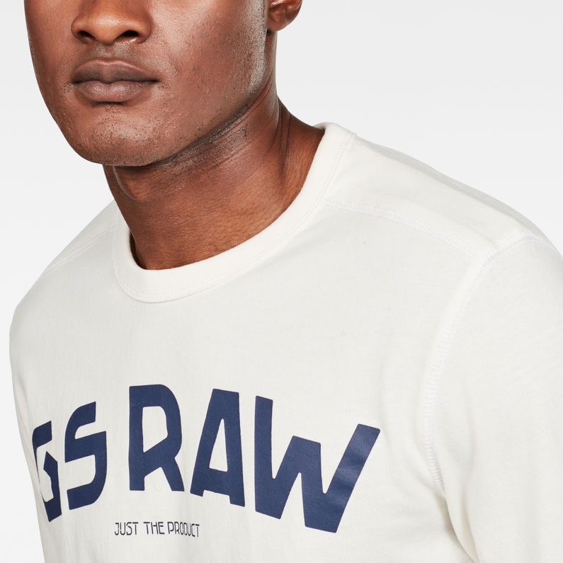 G-Star RAW® T-shirt Gsraw GR Beige detail shot