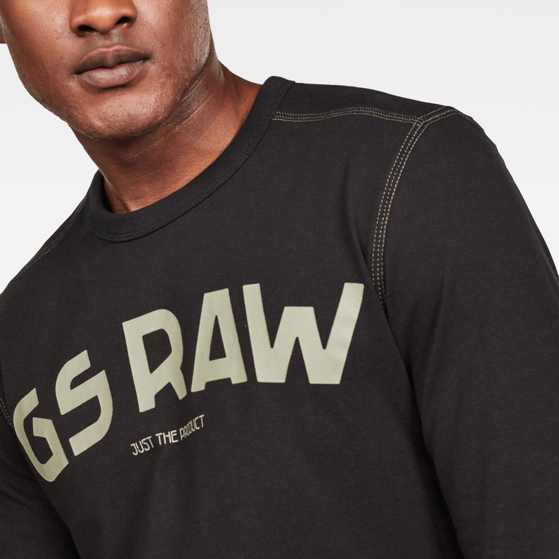 G-Star RAW® T-shirt Gsraw GR Noir detail shot