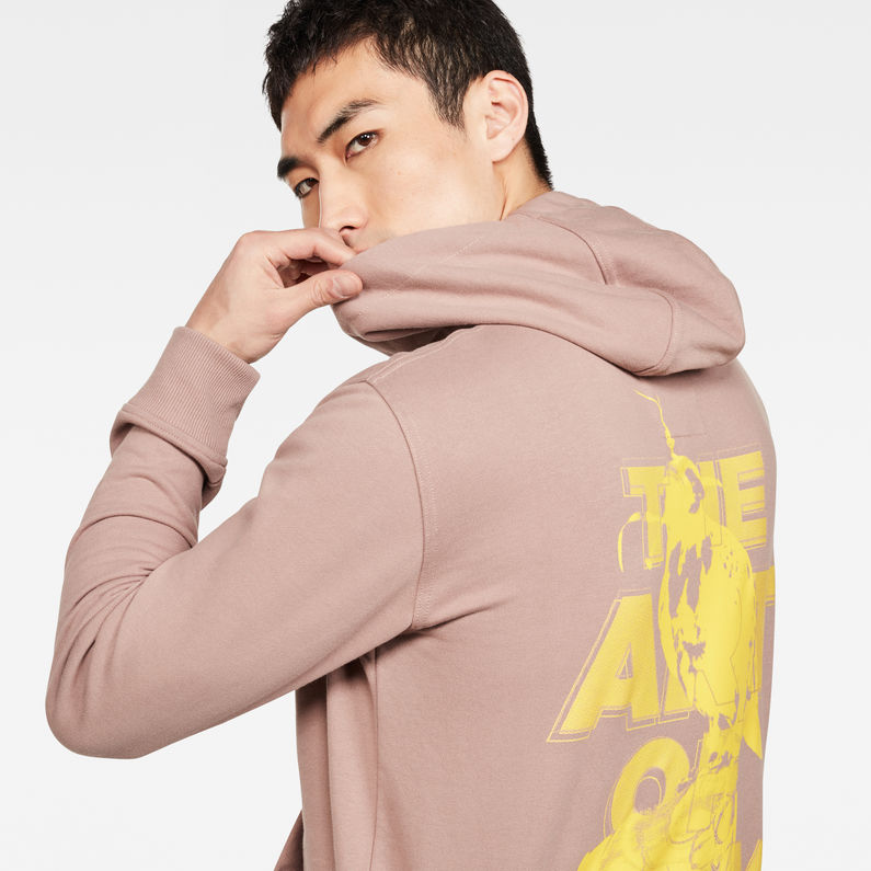 G-Star RAW® Sweat à Capuche Bird GR Brun detail shot