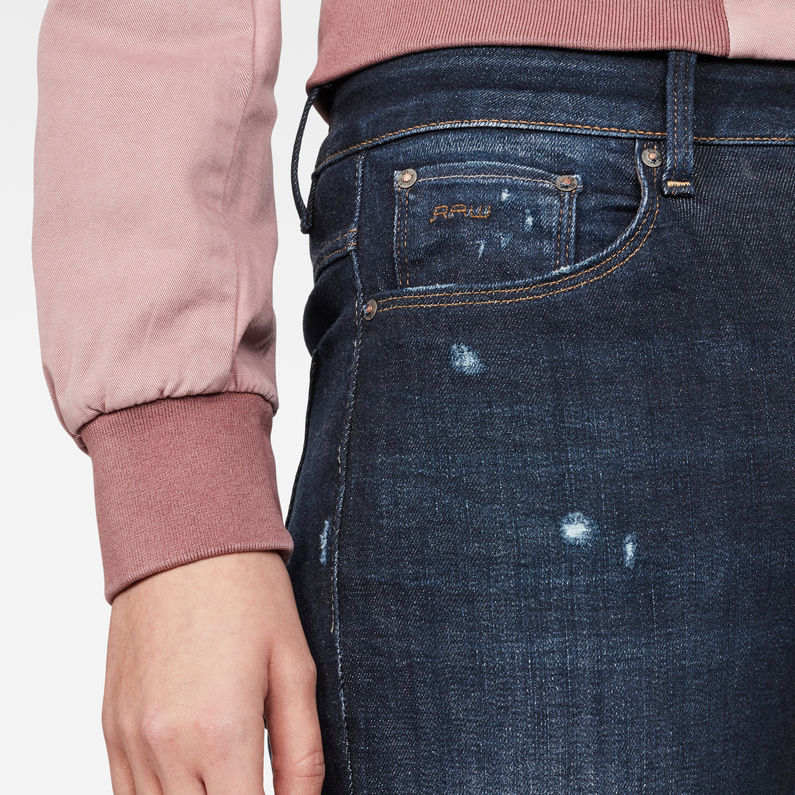 G-STAR® 3301 High Skinny Ripped Edge Ankle Jeans Dunkelblau