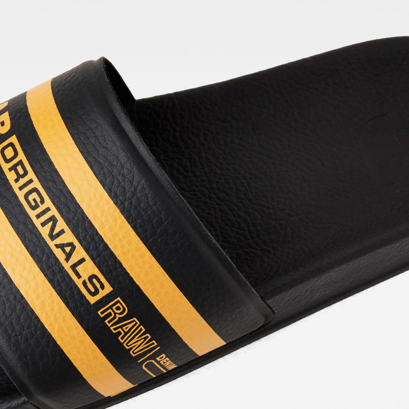 G-STAR® Cart IV Slippers Zwart detail