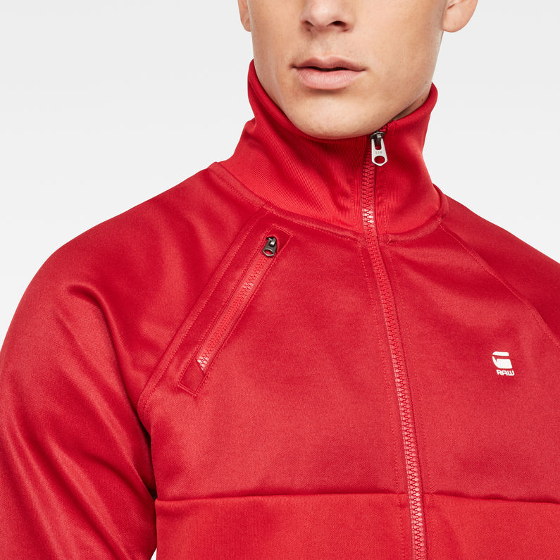 G-Star RAW® Ore Tracktop Raglan Red detail shot