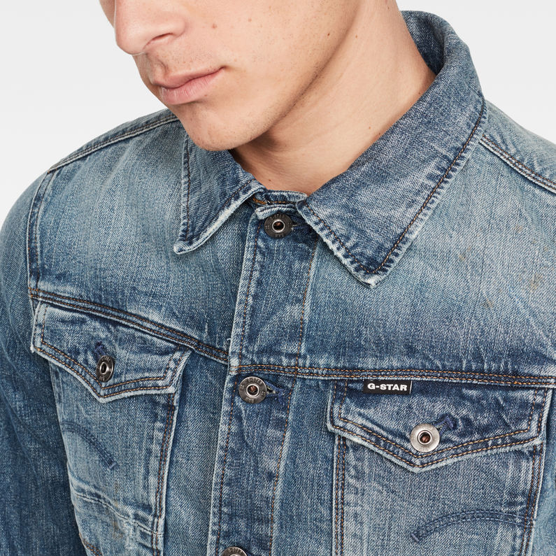 G-STAR® Arc 3D Slim Jacke Medium blue detail shot