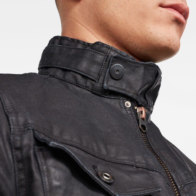 G-Star RAW® Arc 3D Zip Slim Jacket Black detail shot