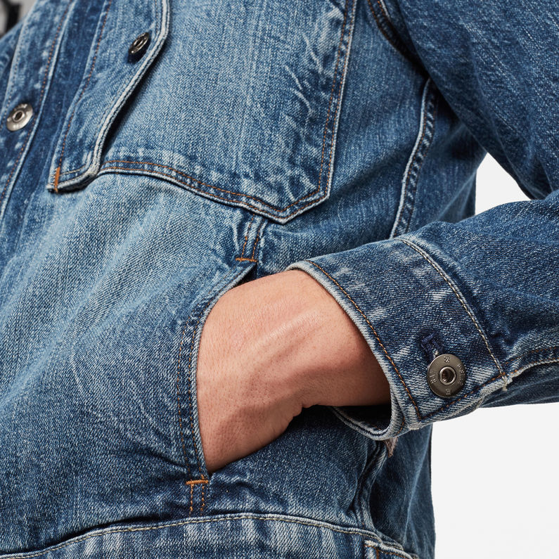 G-STAR® Scutar Slim Jacke C Mittelblau detail shot