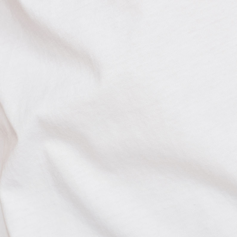 G-Star RAW® T-shirt Sleeve Shield Print Blanc fabric shot