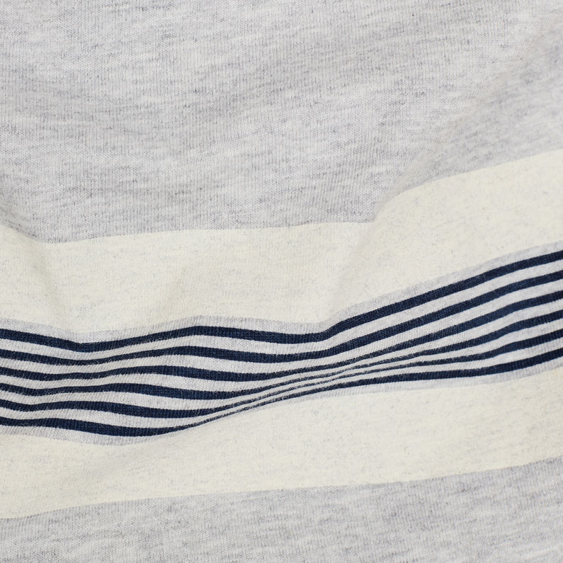 G-Star RAW® T-shirt Stainlo Stripe Allover Gris fabric shot