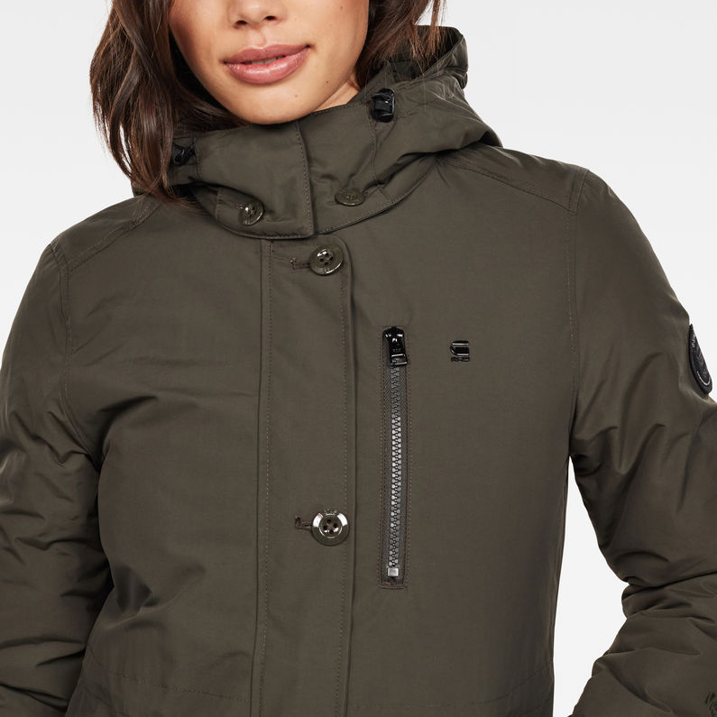 G-Star RAW® Vodan Padded Slim Parka Grey detail shot