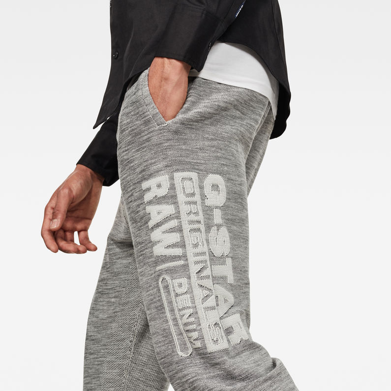 G-STAR® Premium Core Knit Sweatpants Grey detail shot