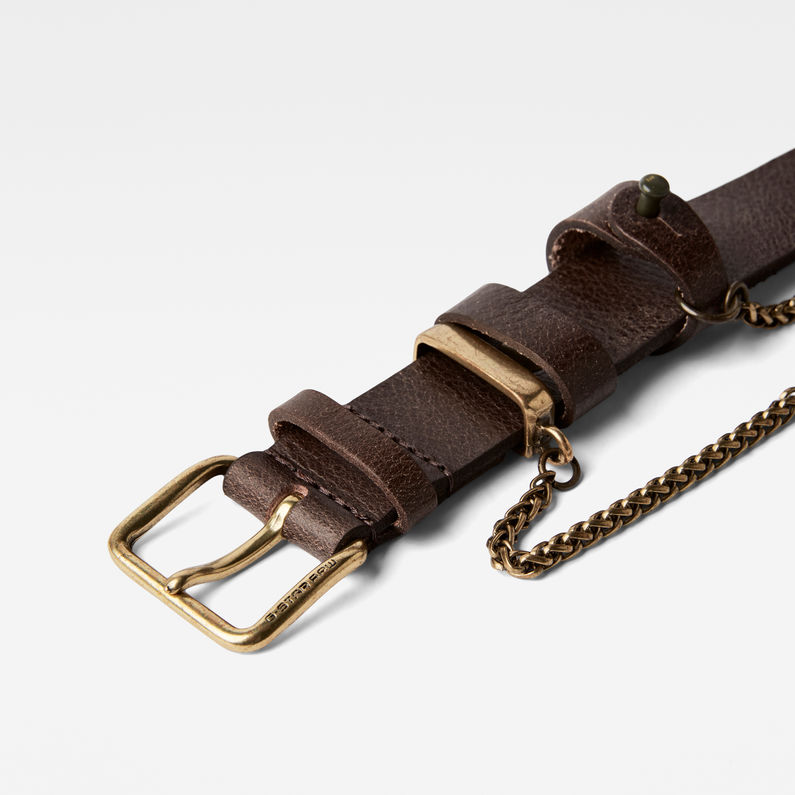 G-Star RAW® Sash Chain Belt Metal detail shot buckle