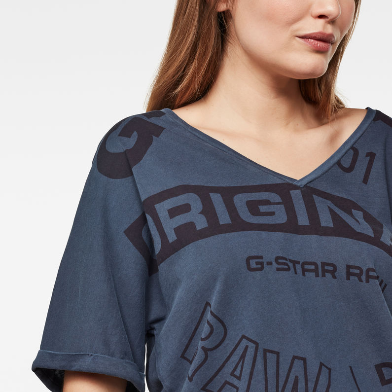 G-Star RAW® Haut Joosa Circle Original GR Bleu moyen detail shot
