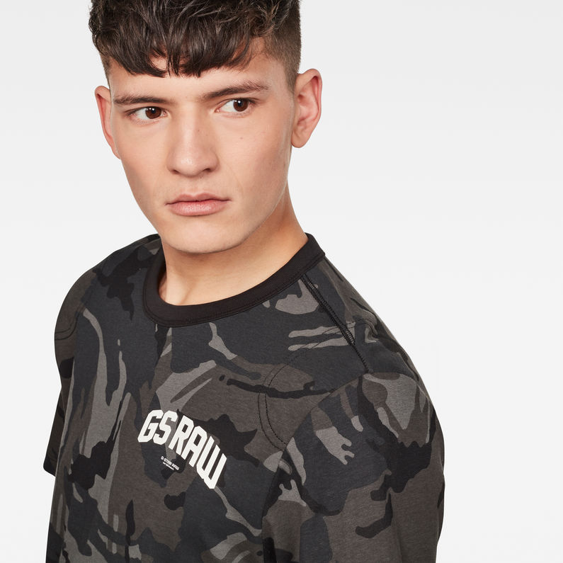 G-Star RAW® T-shirt Gsraw Camo Noir detail shot