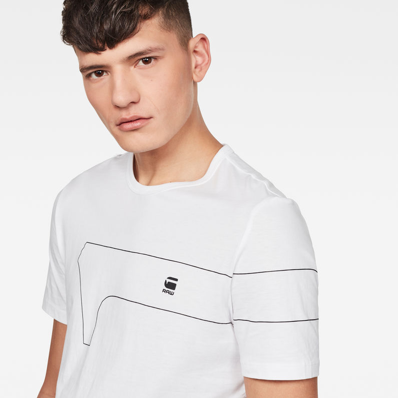 G-Star RAW® One GR Slim T-Shirt Weiß detail shot