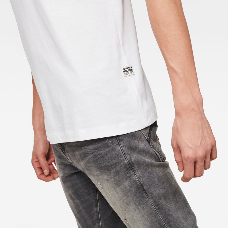 G-Star RAW® Block Originals GR Slim T-Shirt White detail shot