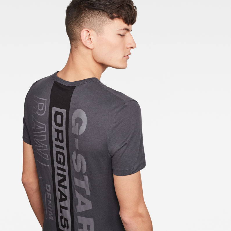 G-Star RAW® Block Originals GR Slim T-Shirt Grey detail shot