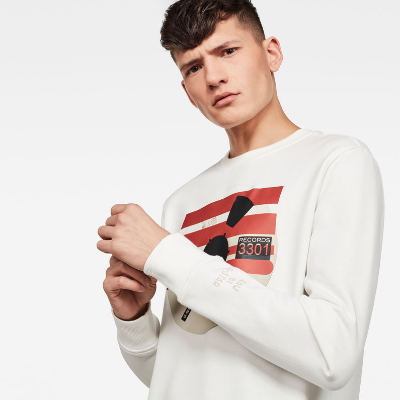 G-STAR® Record Reel GR Sweater ベージュ detail shot